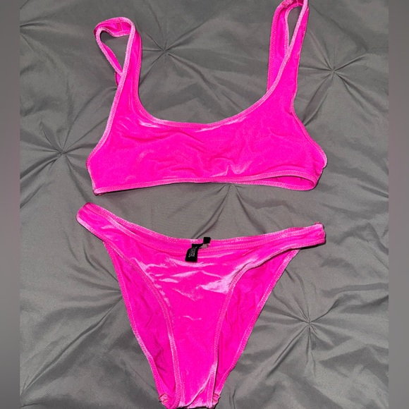 triangl swimwear Other - Triangl Velor Hot Pink Swimsuit